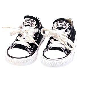 Converse Chuck Taylor All Star Low Top Black White Infant Sneakers 7J235 Size 5